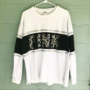 PINK VS Long Sleeve Bling Crew Neck